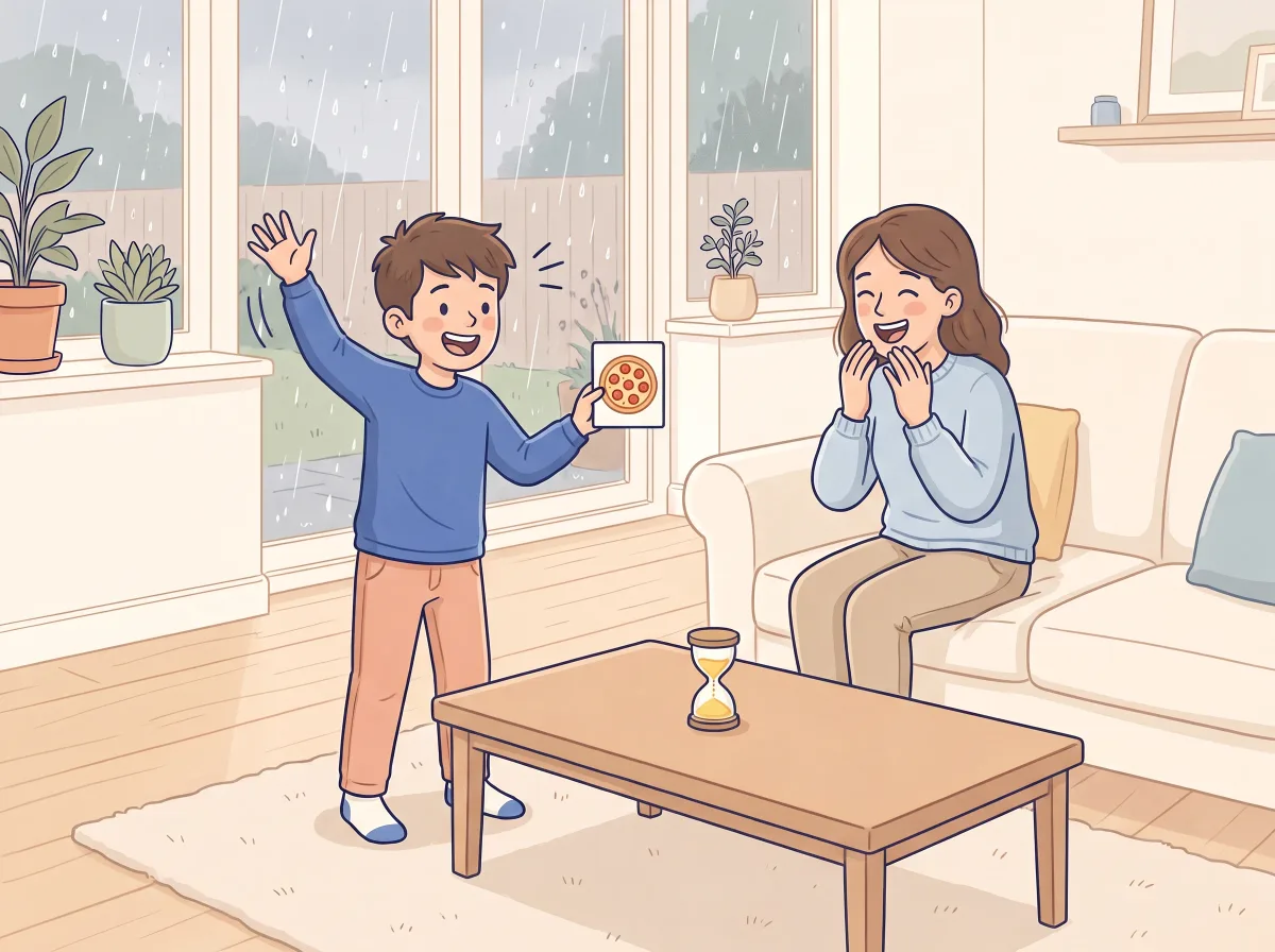 Say it without saying it: a parent and child doing it together