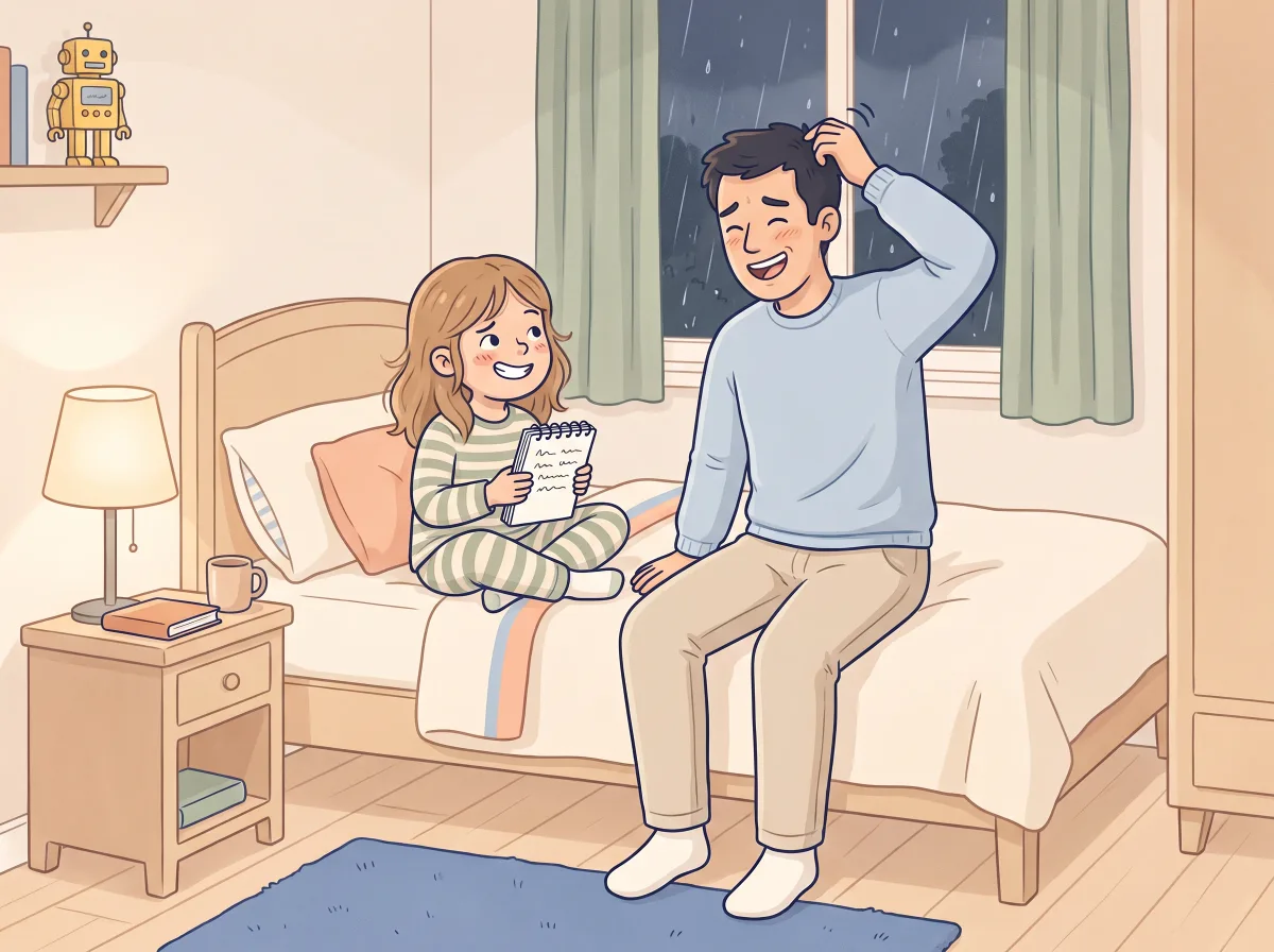 Write me a riddle: a parent and child doing it together